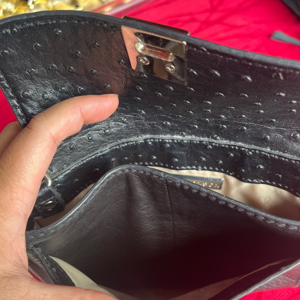 Charlotte Ronson Black Leather Crossbody Bag - Picture 3 of 4